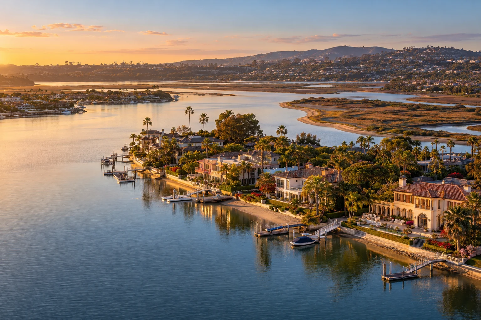 AI-created interpretation of Dover Shores, Newport Beach