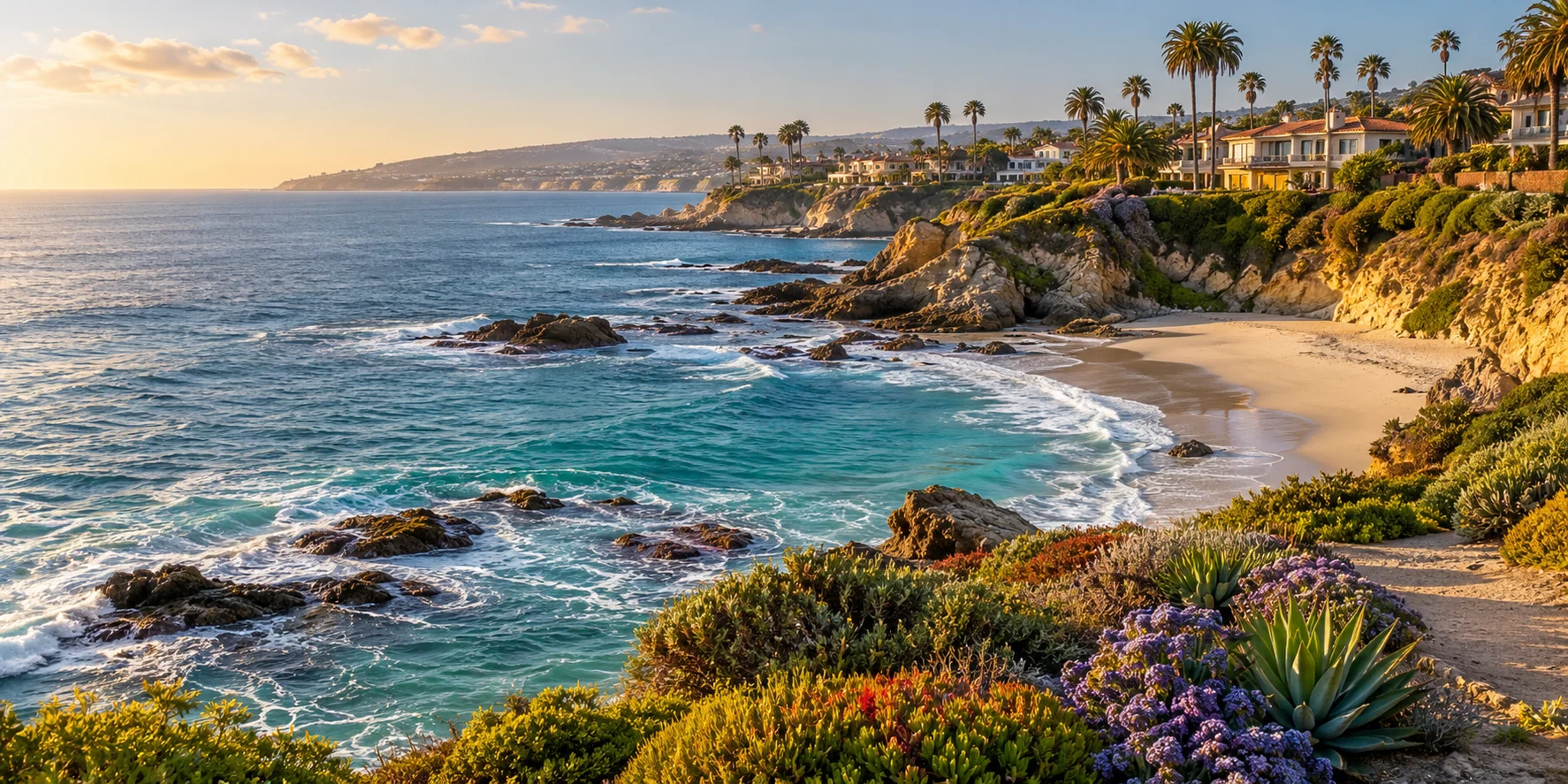 Illustrative Southern California coastal cove